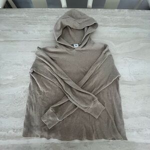 TNA waffle hooded shirt